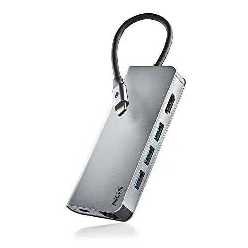 NGS WonderDock 8 Portas USB-C Hub com conectividade USB, HDMI, SD e mais 8 portas