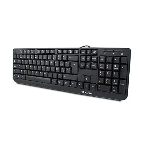NGS NGS-KEYBOARD-0344 Teclado USB QWERTY Espanhol Preto Com Fio