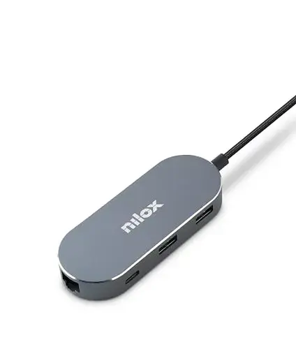Nilox Docking Station Tipo C HDMI 3 USB Ethernet