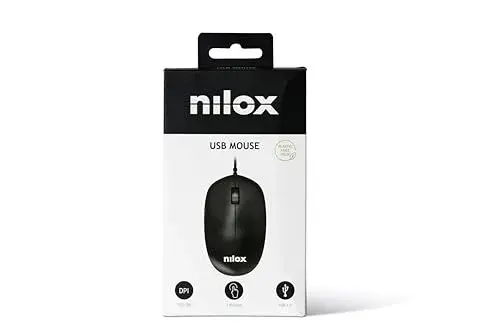 Nilox MOUSB1012 Rato USB 1200 Dpi Cabo Preto