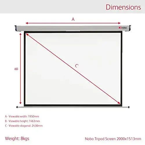 Nobo Tela de Projeção 120 polegadas 4:3 Matte White