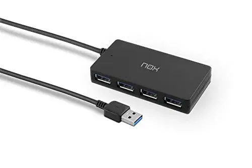 Nox Hub USB3.0 4 Portas Preto USB 3.2 Gen 1 4 portas