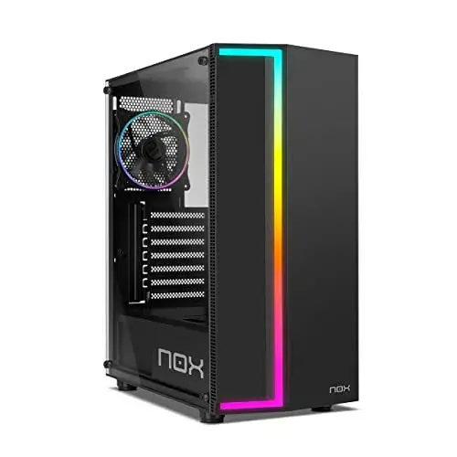 Nox Infinity Gamma Caixa de PC Midi Tower Preto ARGB vidro temperado