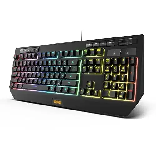 Nox Kuma RGB Teclado semi-mecânico com fio Preto