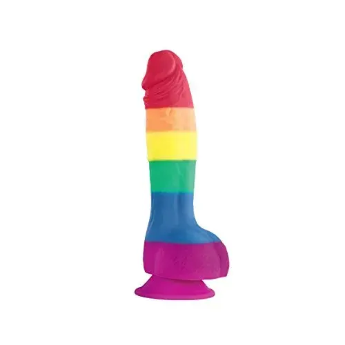 NS Novelties Pénis Realista Silicone 15cm Arco-Íris Função