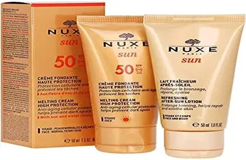 Nuxe Protetor Solar SPF50 Creme Facial e Leite Pós-Solar 50ml