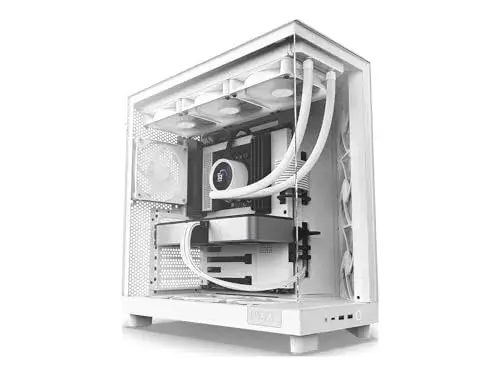 NZXT H6 Flow ATX Midi Tower com vidro temperado branco