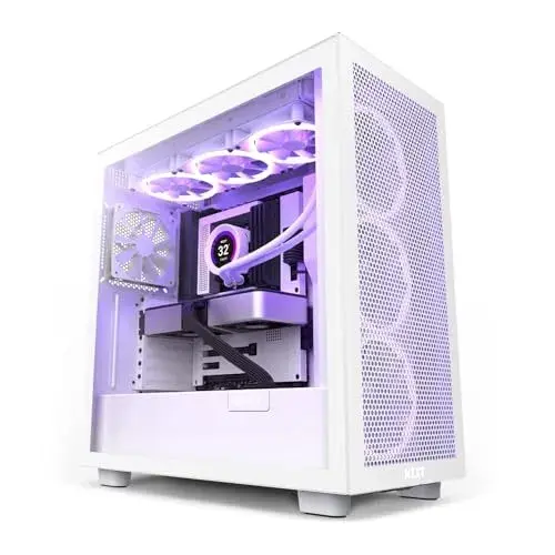 NZXT H7 Flow Midi Tower ATX Branca com Painel de Vidro Temperado