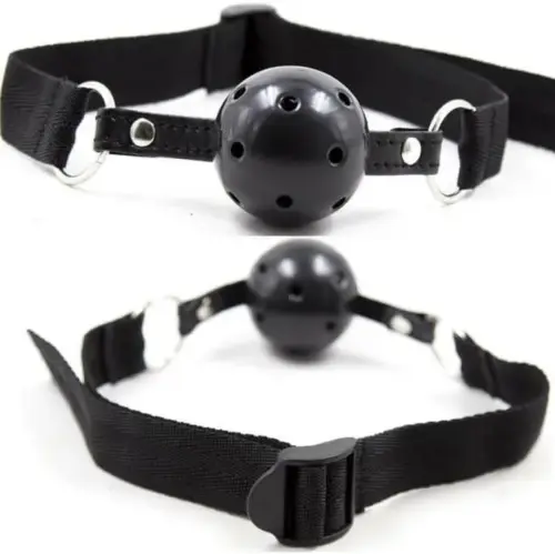 Ohmama Mordaza Bola Transpirable Tela Negra