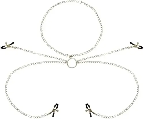 Ohmama Pinças Mamilos com Collar de Cadenas