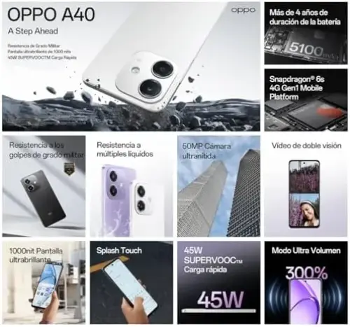 OPPO A40 128GB 4G Branco