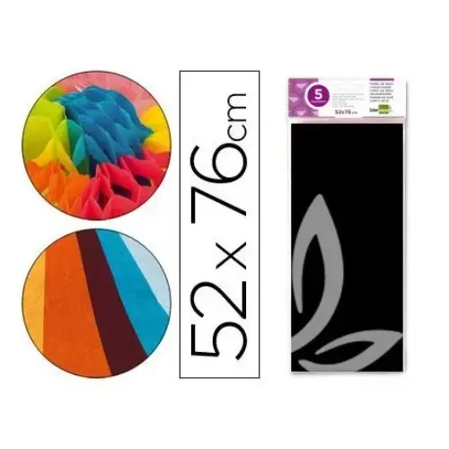 Papel de Seda 18g Preto 52×76 cm