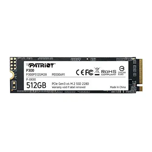 Patriot P300 512GB SSD M.2 PCIe 3.0 x4 Velocidade Alta