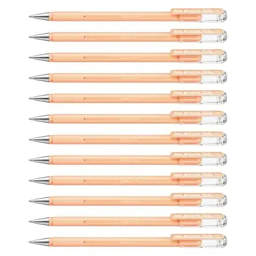 Pentel Caneta de Gel Laranja Pastel 0,8 mm Traço Médio