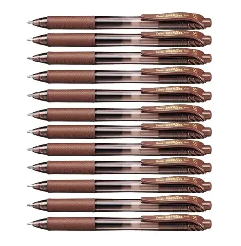 Pentel Roller Energel Castanho 0.7mm Linha Fina