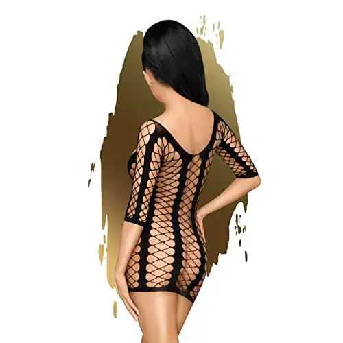 Penthouse Bedtime Surprise Vestido XL Padrão cruzado Malha grossa