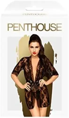 Penthouse Sweet Retreat Peignoir Negro XL
