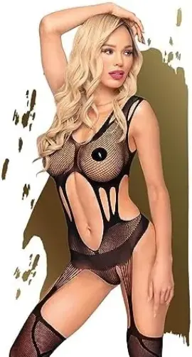 Penthouse Wild Virus Bodystocking Fishnet S-l