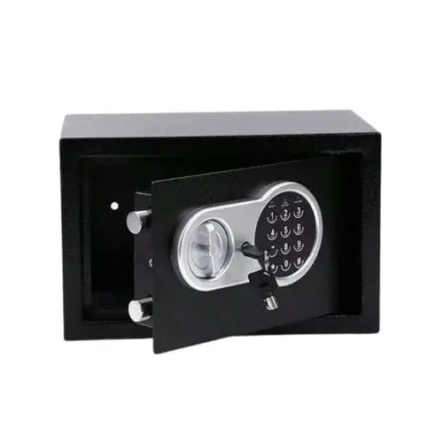 Perel Cofre Eletrônico Aço 20x31x20cm Segurança