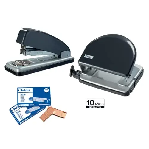 Petrus Agrafador 30 folhas Papel Cinza