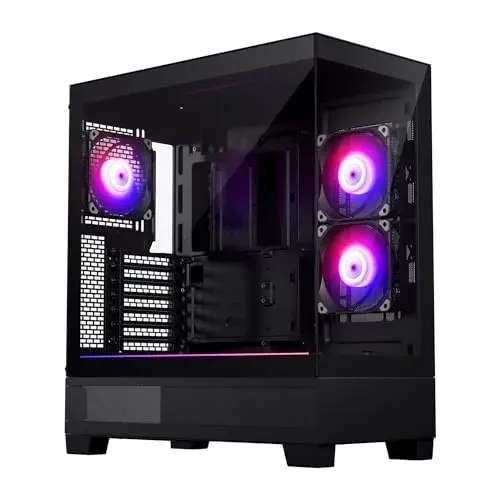 Phanteks PH-XT523V1 DBK01 Tower PC Preto Vidro Temperado com suporte 360 mm e compatibilidade com placas gráficas até 415 mm
