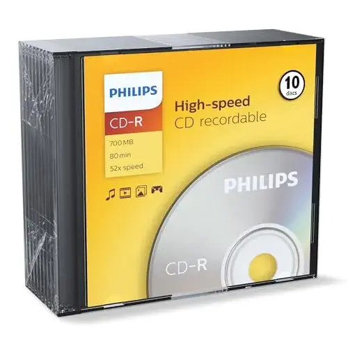 Philips CD-R 700MB 80min 52x Velocidade de gravação
