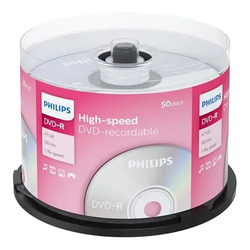 Philips DVD-R 4,7GB 16x Pack de 50