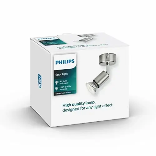 Philips Faretto Orientável Metal 9x12cm Preto Iluminação Interna