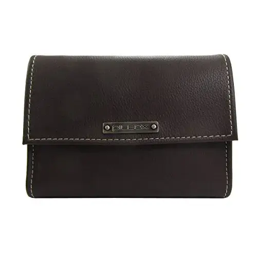 Pilbox Liberty Dispensador Semanal de Medicamentos 7 Compartimentos Bolsa de Couro