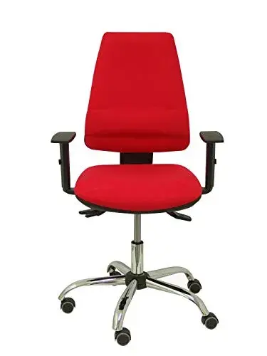 Piqueras y Crespo Cadeira de Escritório Vermelha Assento e Encosto em PVC