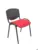 Piqueras y Crespo Cadeiras Empilháveis PVC Preto Estofado Vermelho