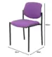 Piqueras y Crespo Villalgordo Bali Cadeira de Visitante Estrutura Preta Lilás