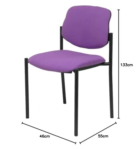 Piqueras y Crespo Villalgordo Bali Cadeira de Visitante Estrutura Preta Lilás