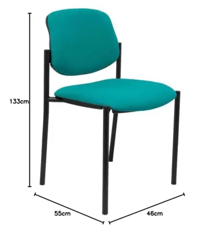 Piqueras y Crespo Villalgordo Bali Estrutura Preta Tecido Verde Marinho