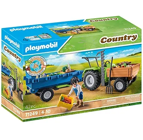 Playmobil Linha Quinta 4 Anos Trator com Reboque