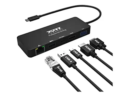 Port Designs 901909 Docking Station USB-C HDMI VGA Ethernet Preto