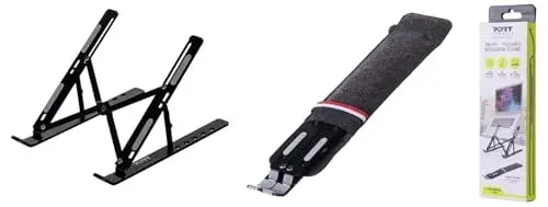 Port Designs Base Dobrável Suporte para Laptop Alumínio Preto