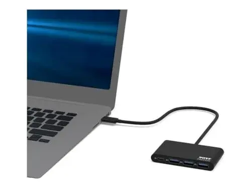Port Designs Hub USB Type C 3 USB 3.0 + Type C Preto 4 portas