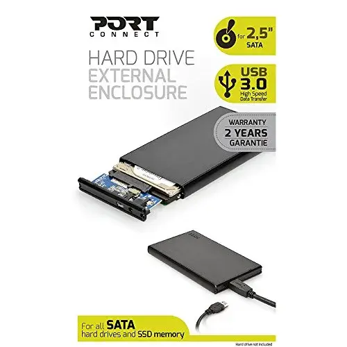 Port Designs Caixa HDD 2.5″ Preto