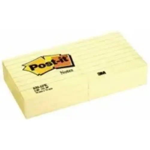 Post-it Bloco Notas Aderentes 76 x 127 mm Pack 12 Un.