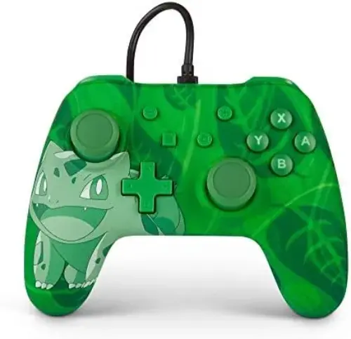 PowerA Comando com Fios Pokemon Bulbasaur Nintendo Switch Verde Fiatom}
