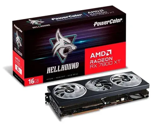 PowerColor Radeon RX 7800 XT Hellhound 16GB GDDR6 OC 2430MHz 16GB Cores