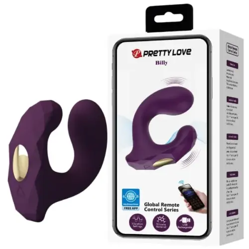 Pretty Love Billy Vibrador Controle Remoto Roxo