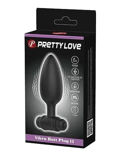 Pretty Love Plug Anal Vibração Preto