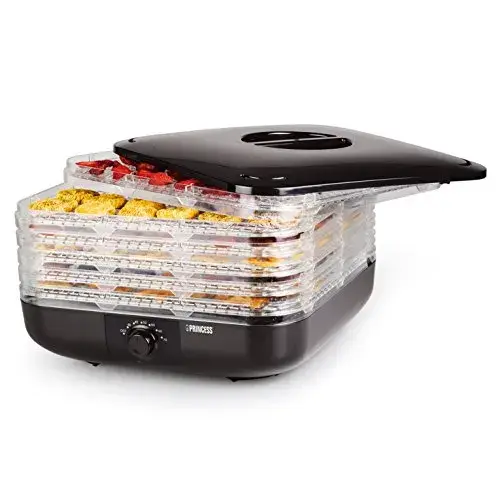 Princess Desidratador de Alimentos 6 Bandejas Preto Controle de Temperatura
