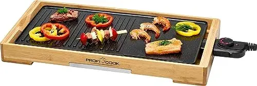 ProfiCook TYG 1143 2200W preto grill com controle de temperatura