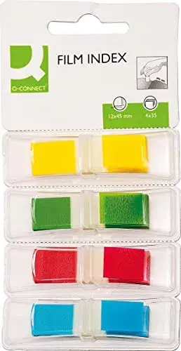 Q-Connect 4 Unidades Bandeiras Separadoras 12×43 mm Diversas Cores