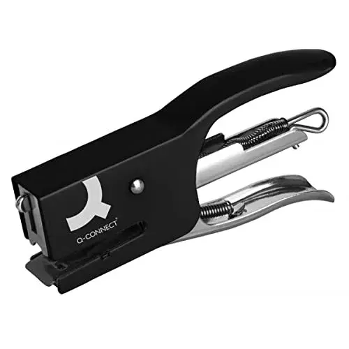 Q-Connect Agrafador Alicate 12 Folhas Metálico Preto