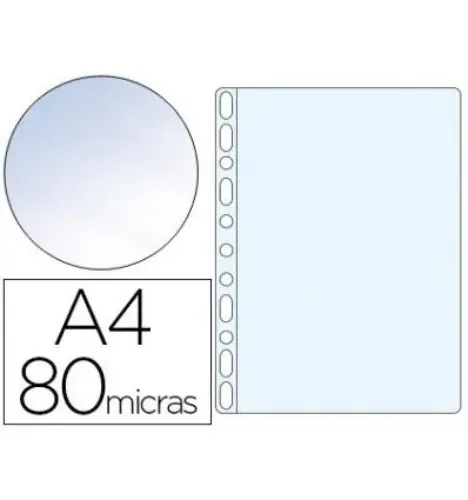 Q-Connect Bolsas Catálogo DIN A4 Multi-perfuradas Cristal