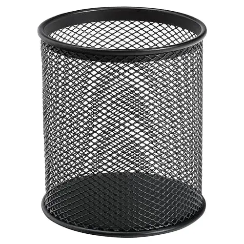 Q-Connect Porta-Lápis Rede 10 cm Preto